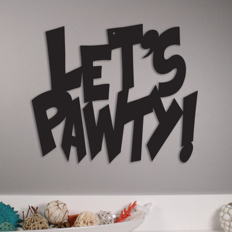 Let's Pawty! - Metal Wall Art/Decor